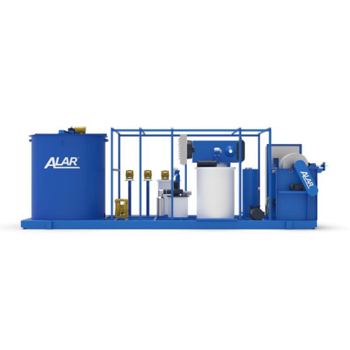 ALAR Flex-O-Star® sludge dewatering system 3D model.